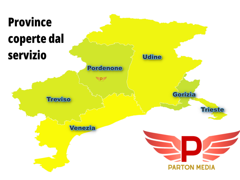 PARTON MEDIA ZONE COPERTE DAL SERVIZIO PARTON ZONE COPERTE